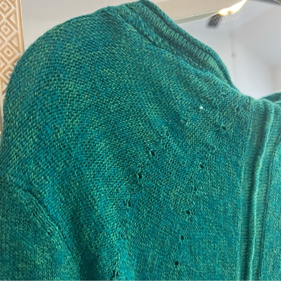 Anthropologie Moth Green Pullover High Low Sweater - Picture 5 of 6